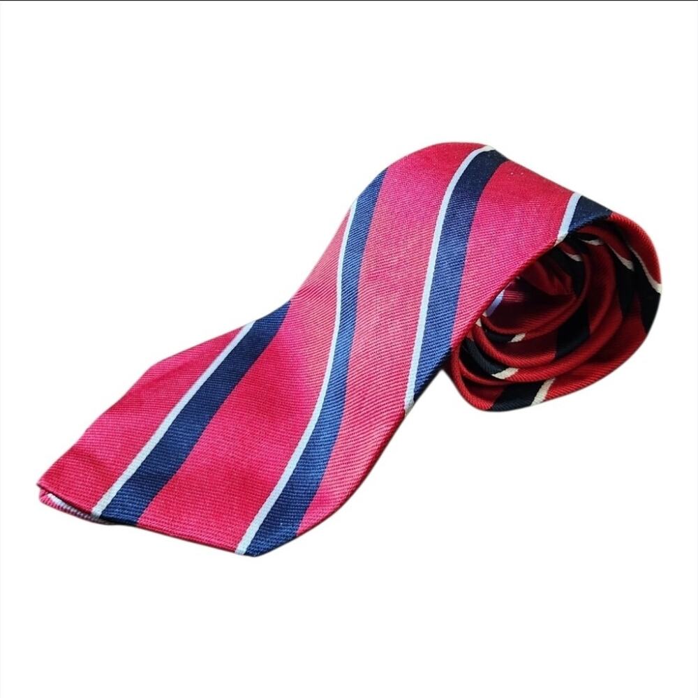 Brooks Brothers Makers Silk Tie Navy Gold Regimental Stripe Made in USA